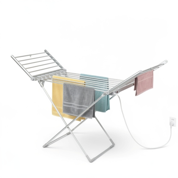 Étendoir Chauffant Pliable 20 Barres Aluminium Séchage Rapide 230W