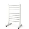 Étendoir à Linge Petit Espace Mural Chauffant 8 Barres Inox 600W Chrome