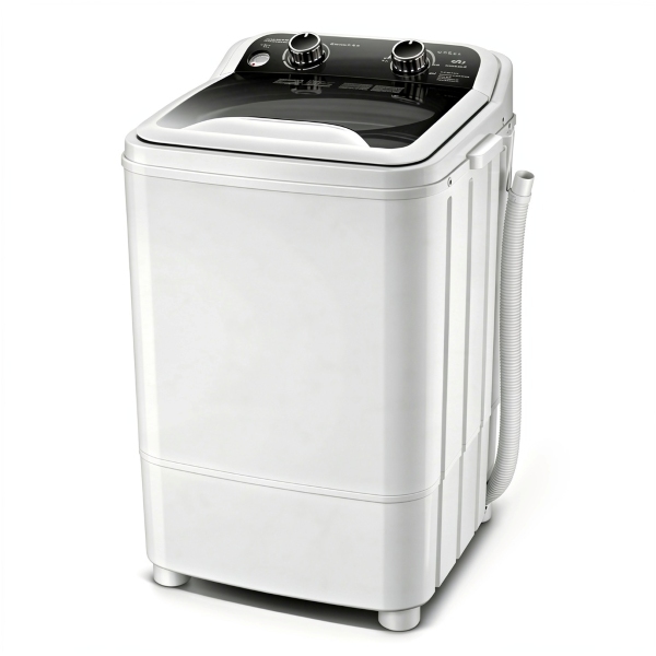 Machine à Laver en Plastique Semi-Automatique All-In-One 4,5 kg Haut Chargement Blanc