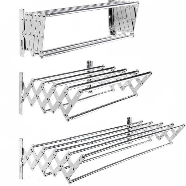 etendoir a linge mural retractable plie pour details client