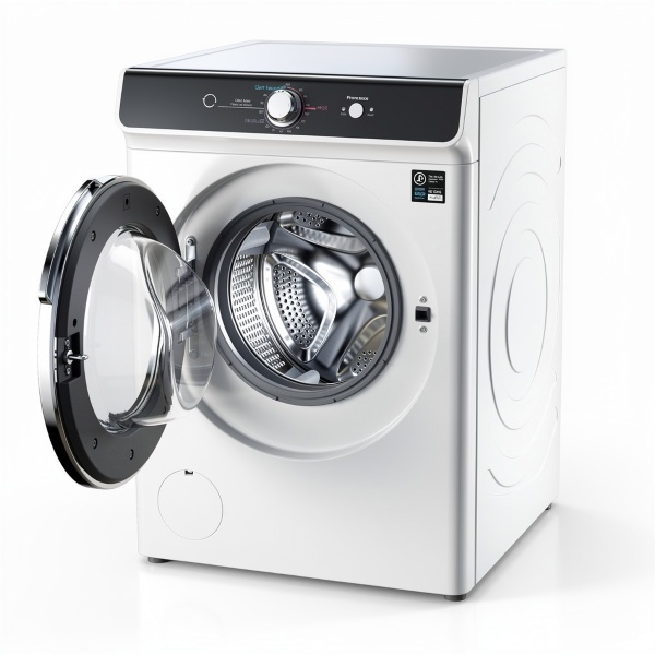 tambour ouvert du seche linge slim a capacite de 9kg en blanc