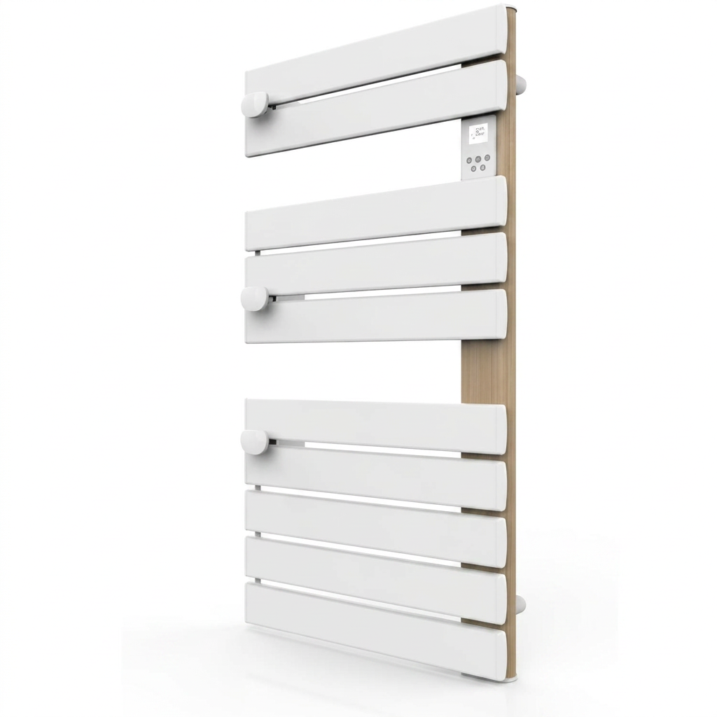 Sèche-serviette électrique finition bois